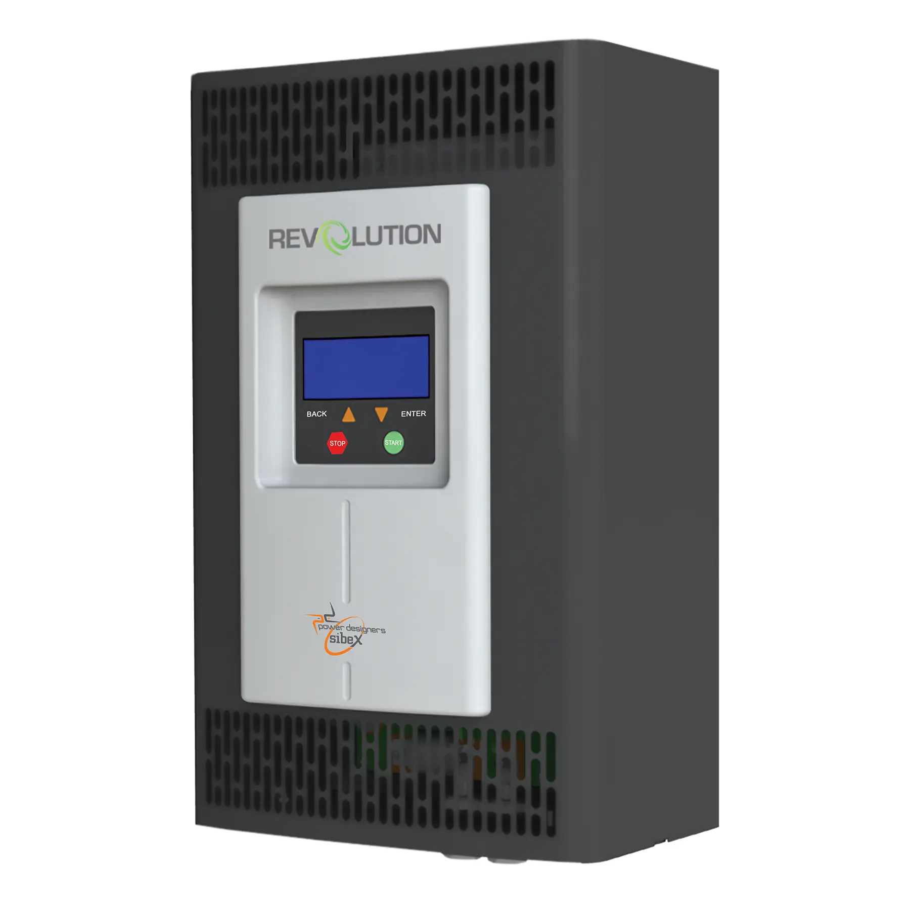 POWER DESIGNERS REVOLUTION X MULTI-VOLTAGE 24/36/48V HIGH FREQUENCY CHARGER SERIES 480V 3 PHASE