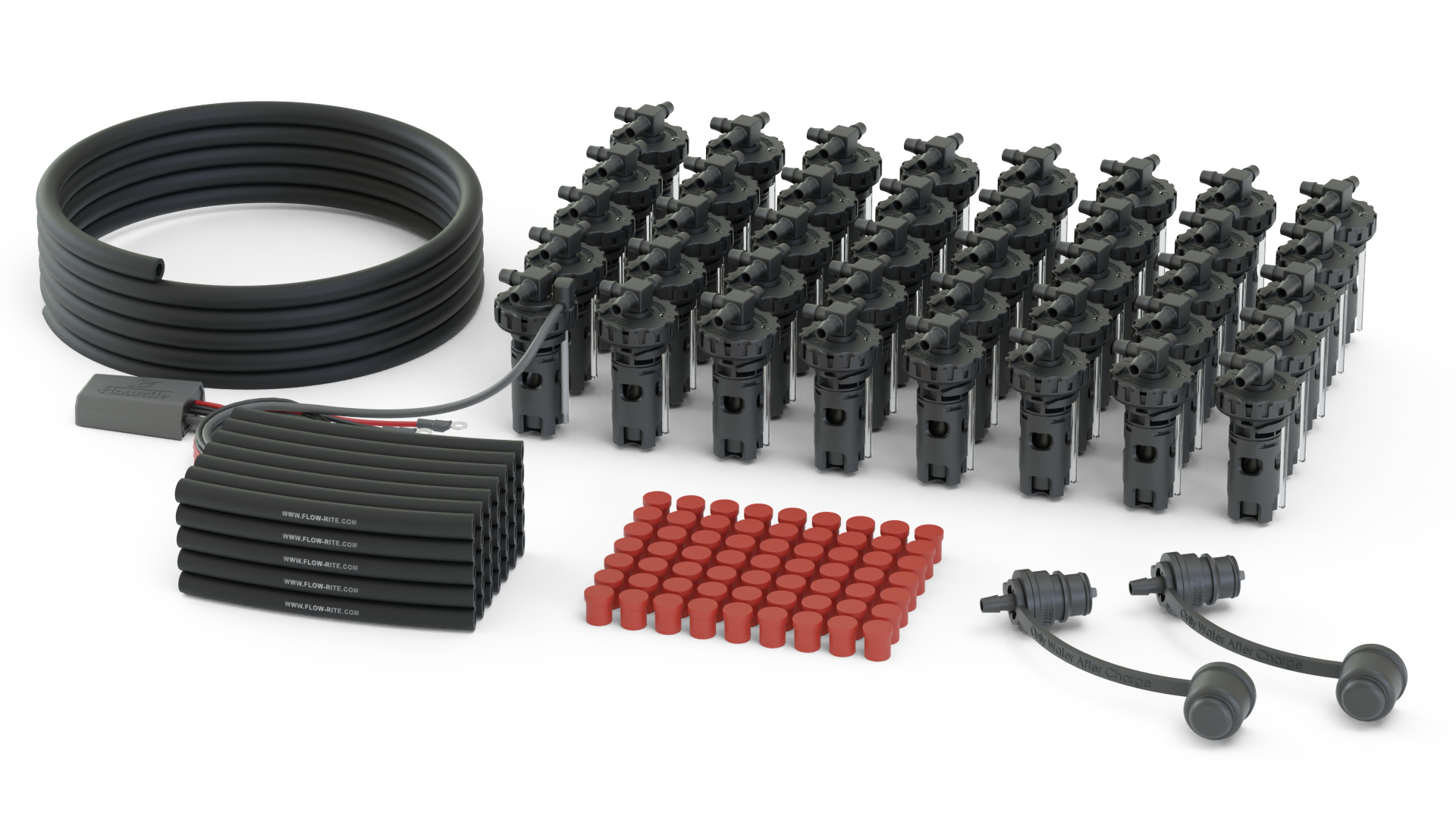 FLOW-RITE IN-VALVE EAGLE EYE ELITE KIT, BA-QDV-505 MALE COUPLER, BLACK VALVE, 40 CELLS