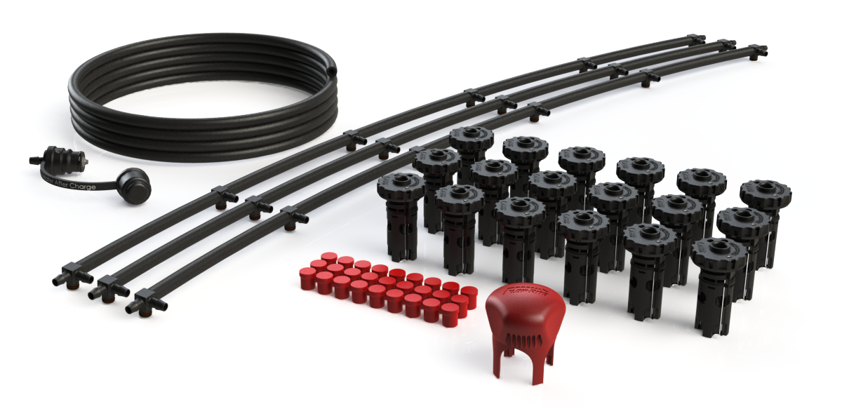 FLOW-RITE MILLENNIUM KIT, FLIP-TOP BAYONET CAP, PRE-ASSM STRINGS 6.75", BA-QDV-505 MALE COUPLER, BLACK VALVE, 18 CELLS