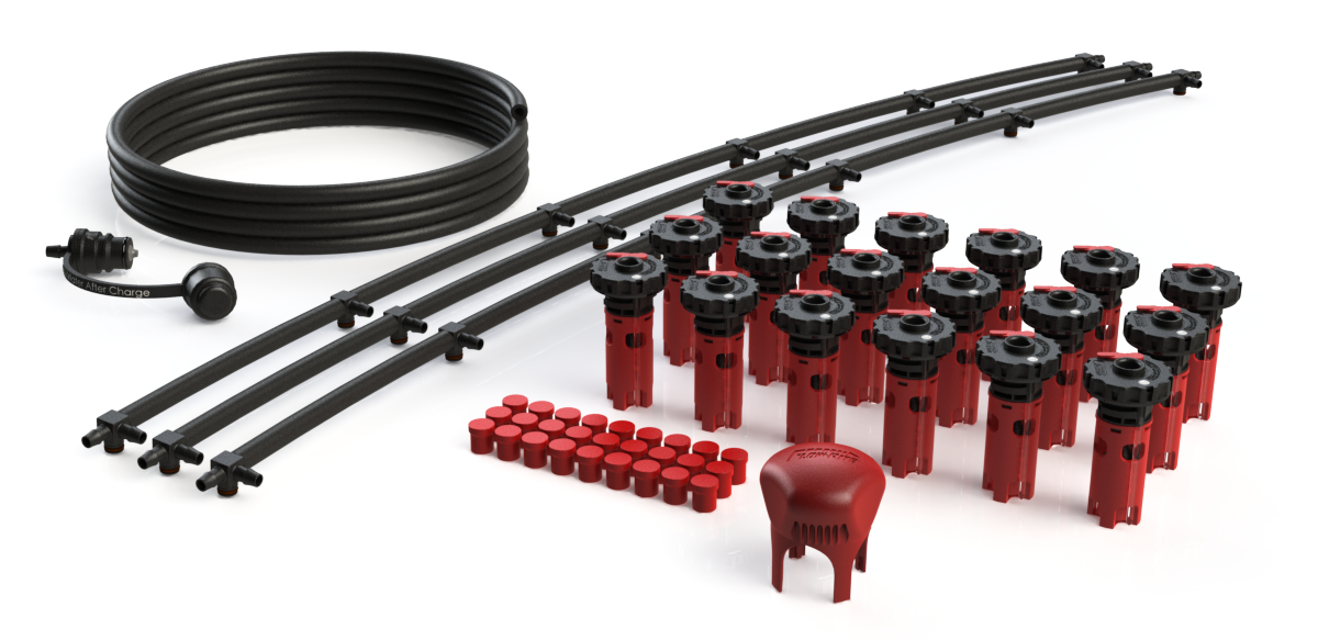 FLOW-RITE MILLENNIUM KIT, FLIP-TOP BAYONET CAP, PRE-ASSM STRINGS 6.75", BA-QDV-505 MALE COUPLER, RED VALVE, 18 CELLS