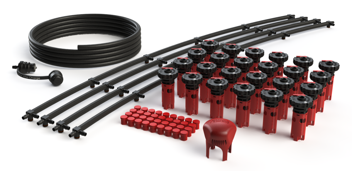 FLOW-RITE MILLENNIUM KIT, FLIP-TOP BAYONET CAP, PRE-ASSM STRINGS 6.75", BA-QDV-505 MALE COUPLER, RED VALVE, 24 CELLS