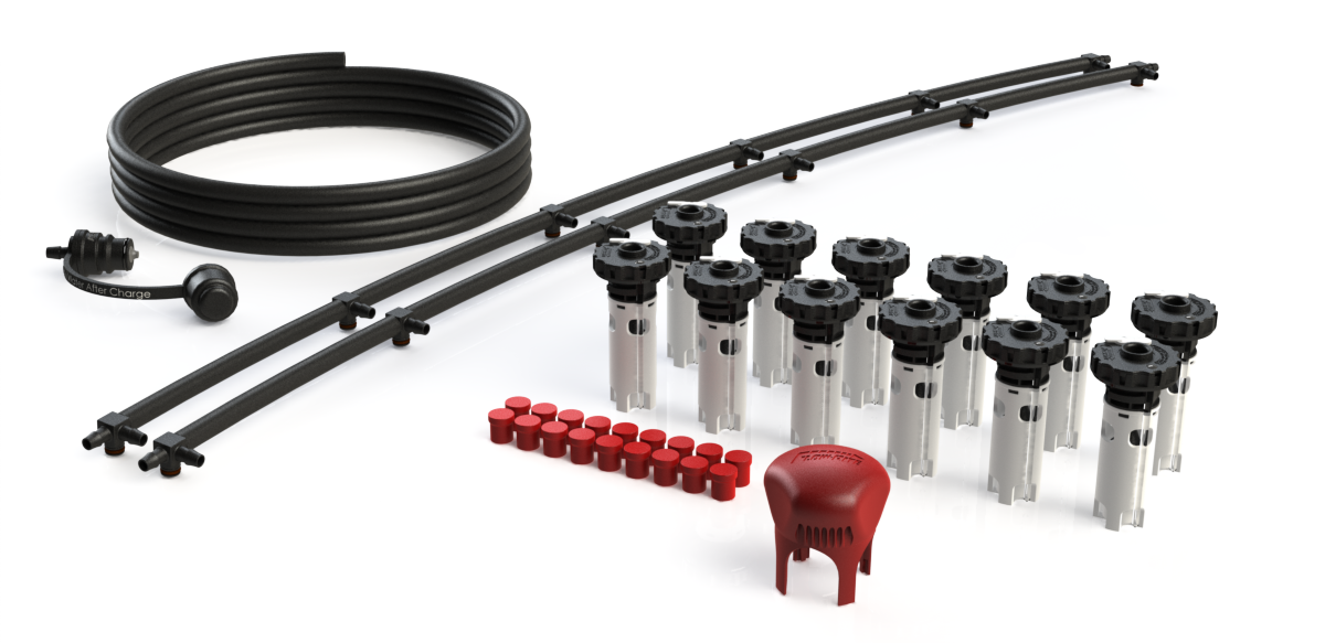 FLOW-RITE MILLENNIUM KIT, FLIP-TOP BAYONET CAP, PRE-ASSM STRINGS 6.75", BA-QDV-505 MALE COUPLER, WHITE VALVE, 12 CELLS