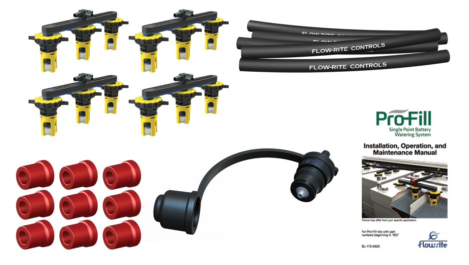 FLOW-RITE 24 VOLT KIT FOR PALLET JACK WITH (4) 6V BATTERIES WITH 2.7 INCH CELL SPACING