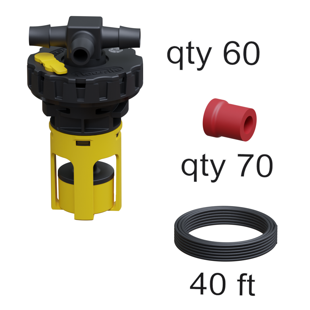 FLOW-RITE MILLENNIUM BULK KIT, 60 CELLS, YELLOW VALVE