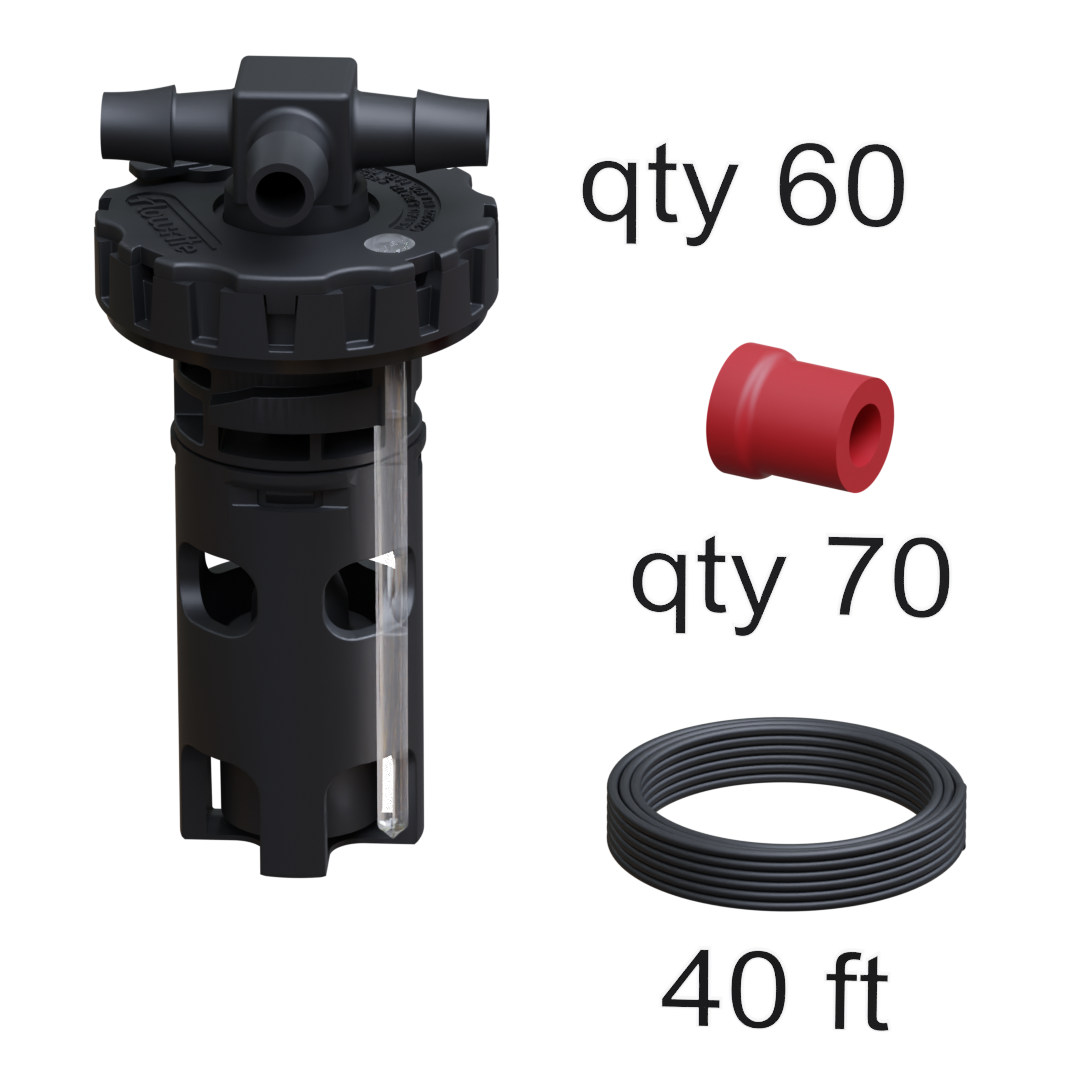 FLOW-RITE MILLENNIUM BULK KIT, 60 CELLS, BLACK VALVE