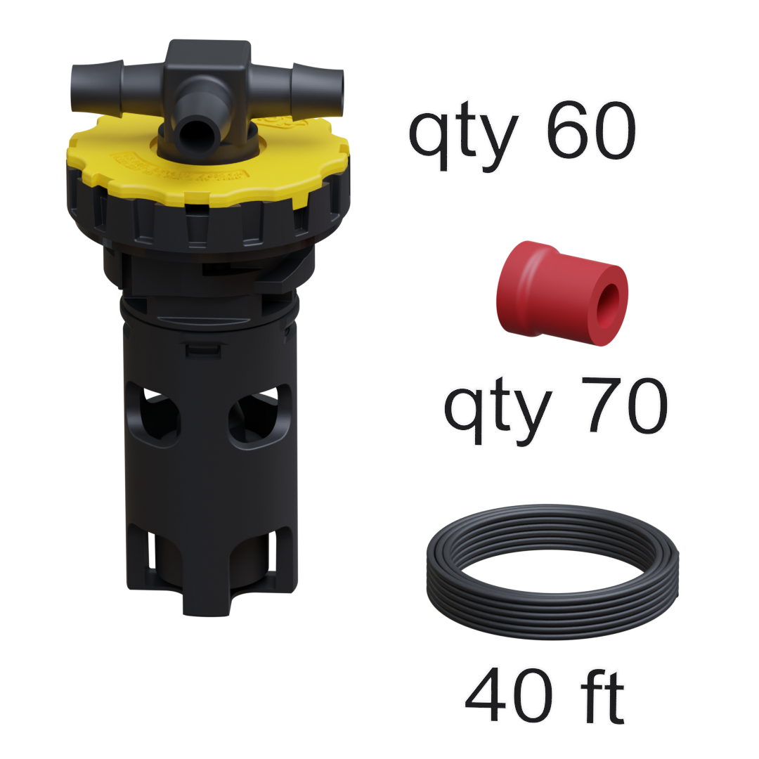 FLOW-RITE MILLENNIUM BULK KIT, 60 CELLS, BLACK VALVE