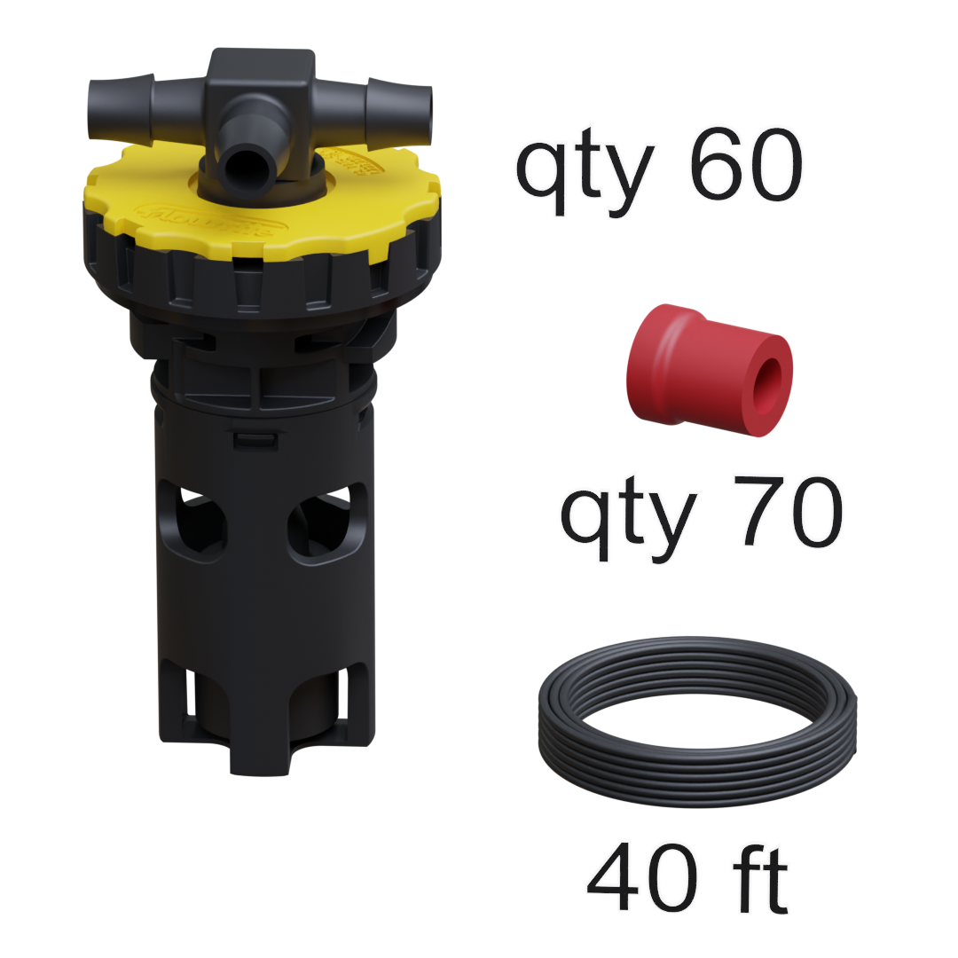 FLOW-RITE MILLENNIUM BULK KIT, 60 CELLS, BLACK VALVE