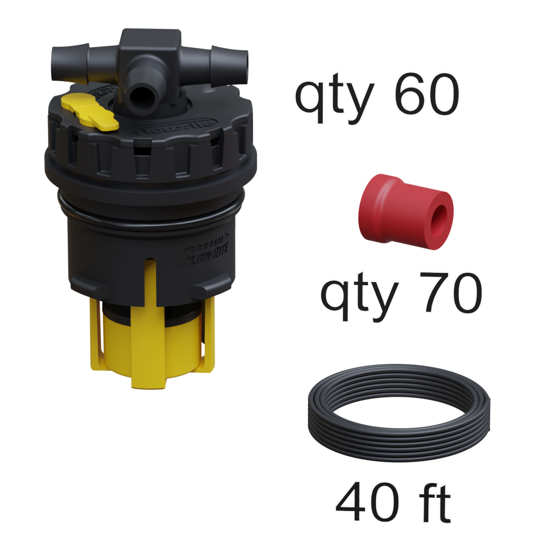 Flow-Rite Millennium Bulk Kit, 60 Cells, Yellow Valve