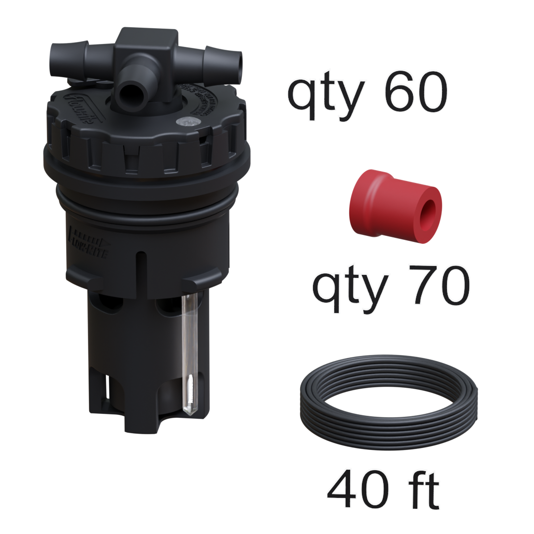 FLOW-RITE MILLENNIUM BULK KIT, 60 CELLS, BLACK VALVE