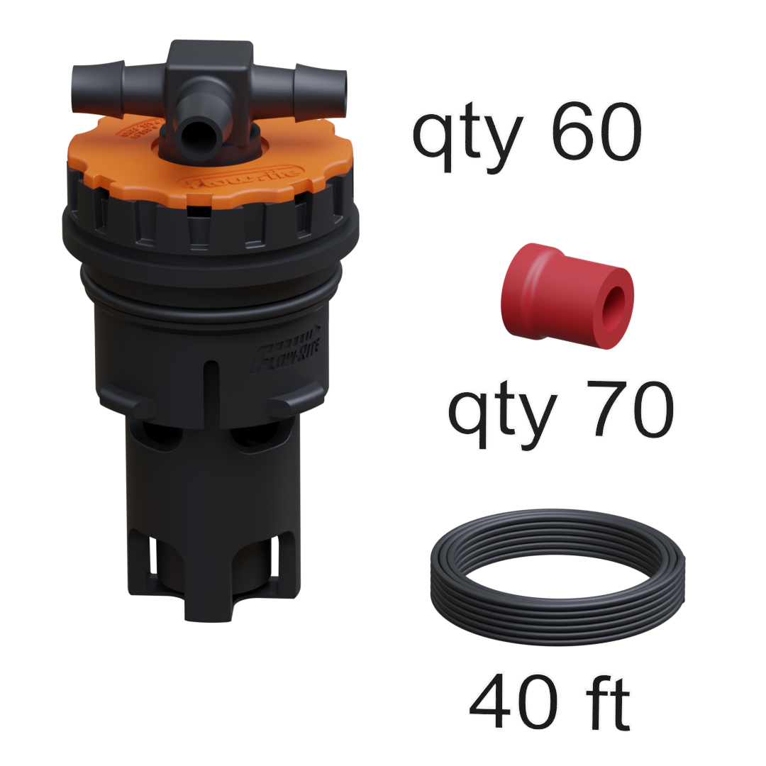 FLOW-RITE MILLENNIUM BULK KIT, 60 CELLS, BLACK VALVE