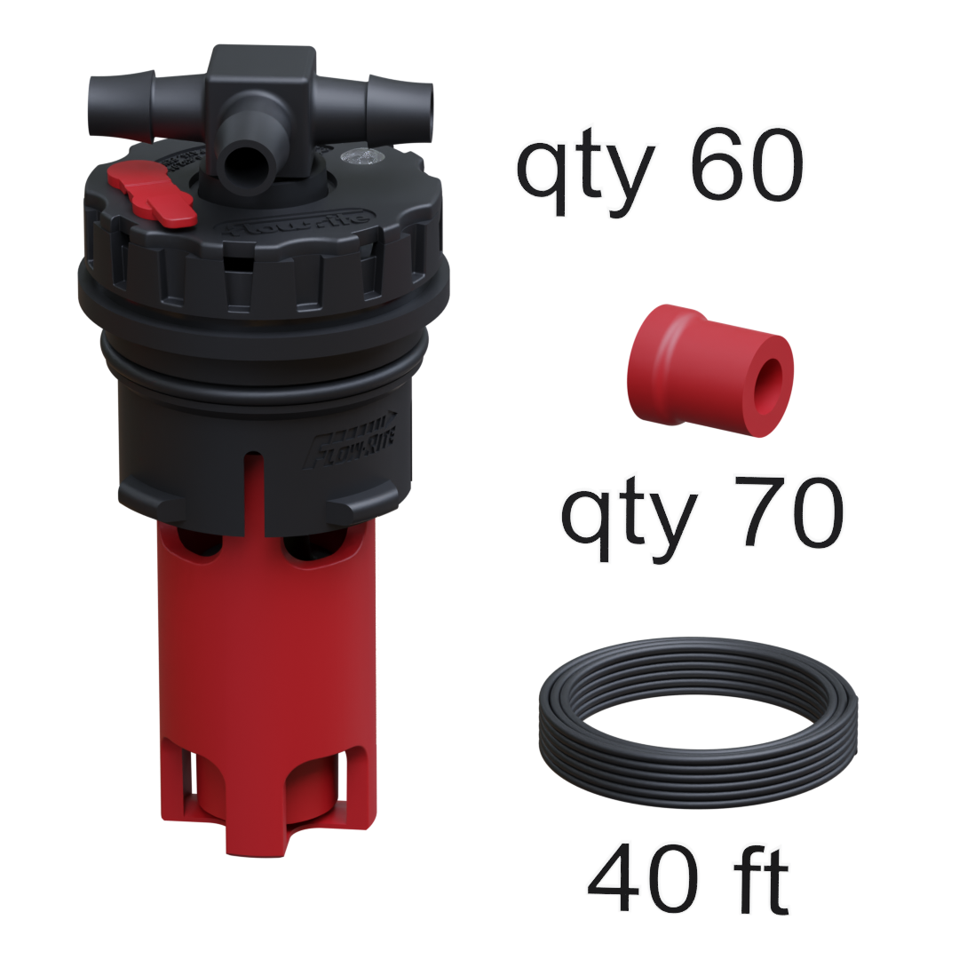 FLOW-RITE MILLENNIUM BULK KIT, 60 CELLS, RED VALVE