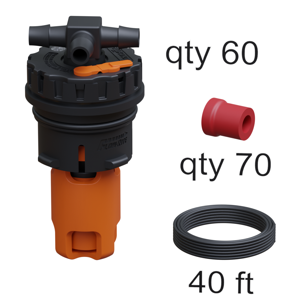 FLOW-RITE MILLENNIUM BULK KIT, 60 CELLS, ORANGE VALVE