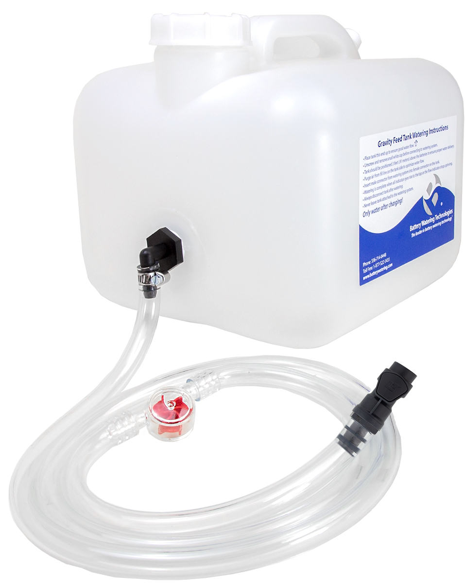 BWT 2.5 GALLON (9.46 LITER) GRAVITY FEED TANK WITH GREY CONNECTOR